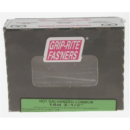 Primus Source Common Nail, 3-1/2 in L, 16D, Hot Dipped Galvanized Finish 16HGC1